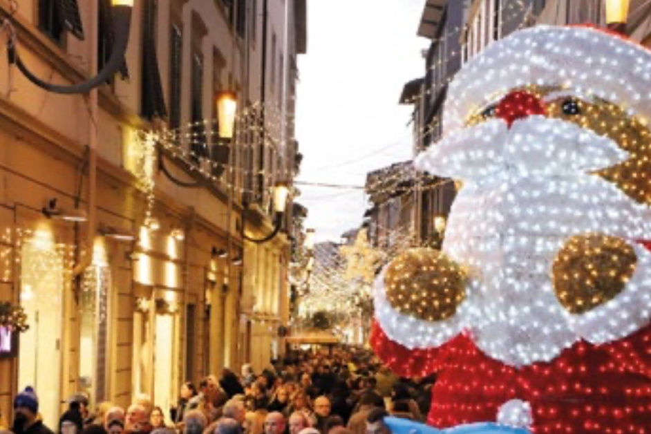 installazione luminosa santa claus